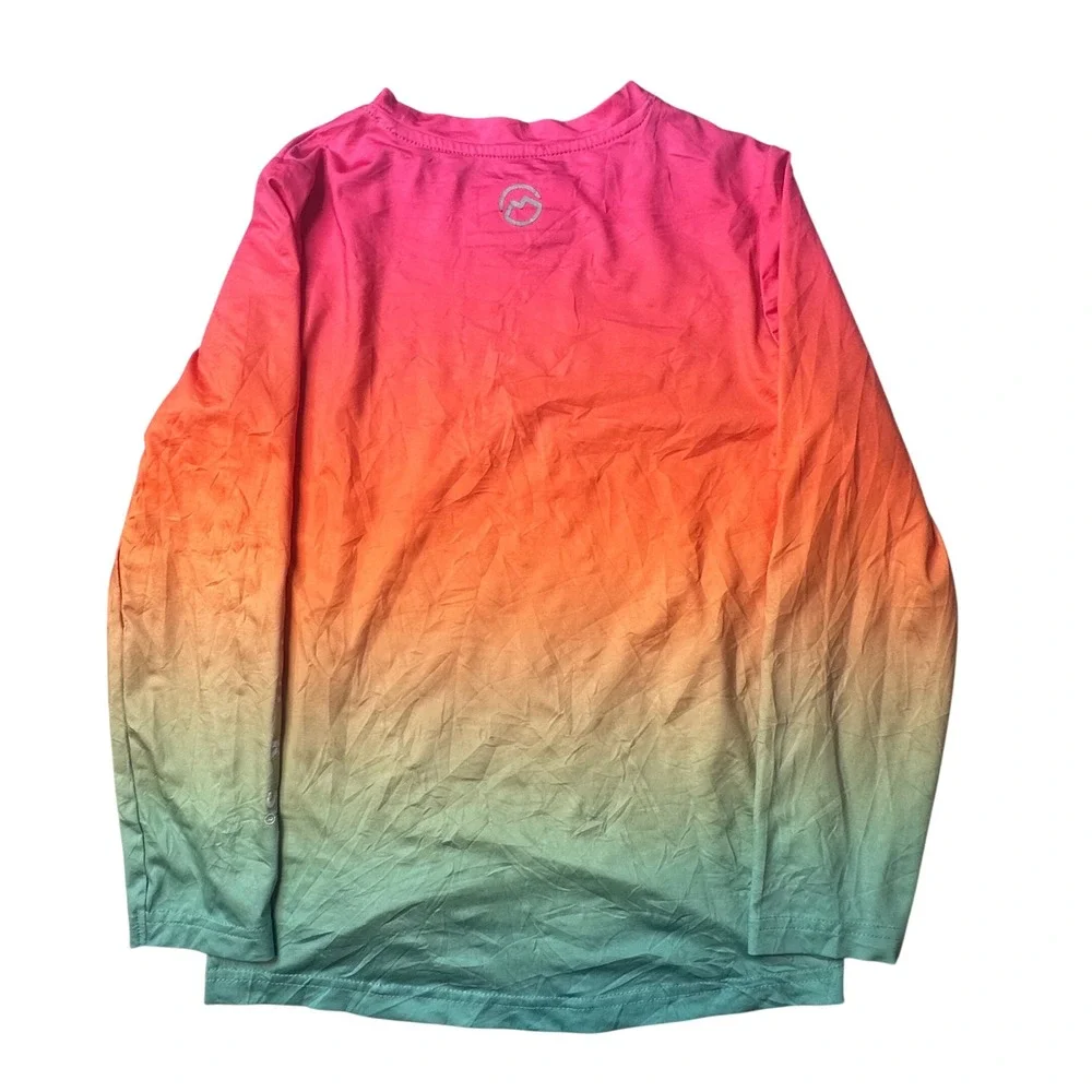 Magellan Shirt Kids XS 3-4 Pink Caddo Lake Ombre‎ Fish Gear Long Sleeve Tee
